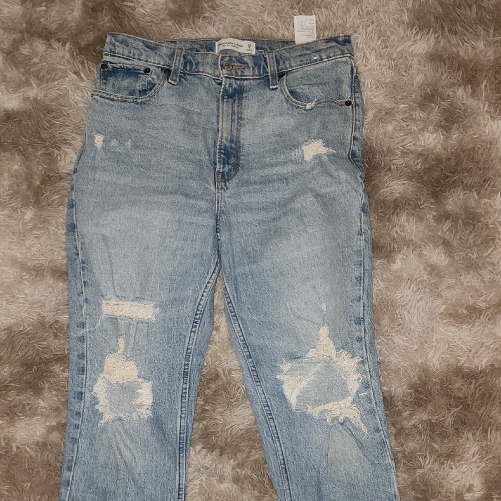 Abercrombie & Fitch Light Blue Boyfriend Jeans
